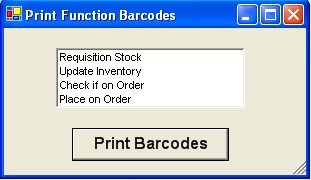 Barcode Reader Functions