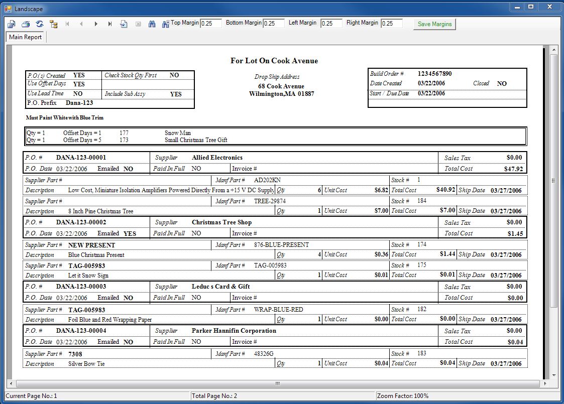 Manufacturing Order Template