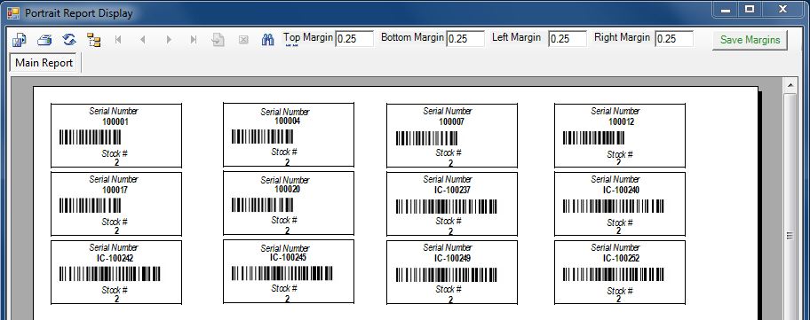 Barcode Serial Numbers