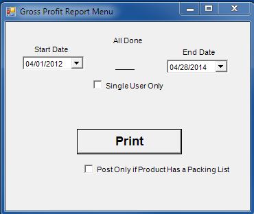 Software Sales Gross Profit